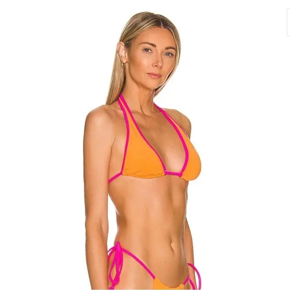 Frankies bikini Harlow Terry Orange combo medium nwot - Picture 2 of 3